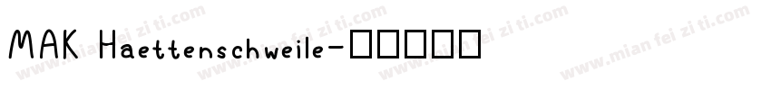 MAK Haettenschweile字体转换